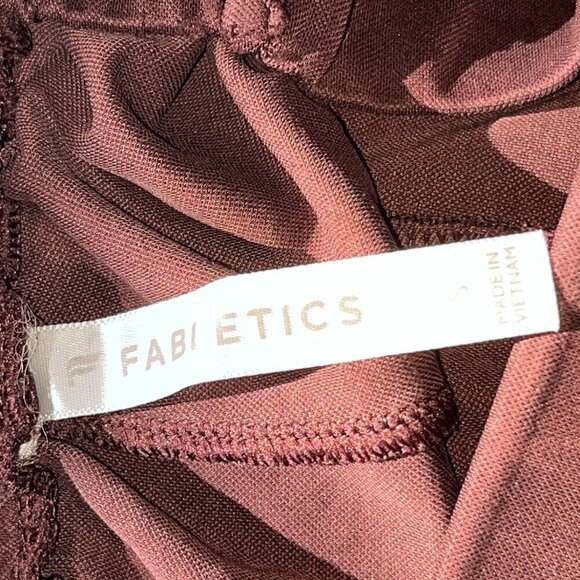 FABLETICS Criss Washed Tie Front Tricot Wide Leg Pants Burgundy - EUC - Size S - Picture 8 of 8